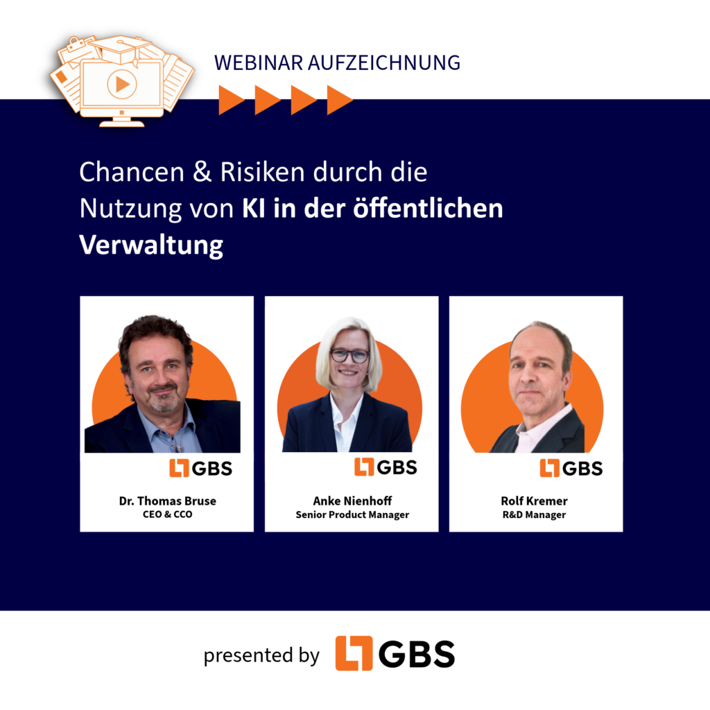 Chancen & Risiken von KI in der öffentlichen Verwaltung – Webinar GBS